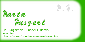 marta huszerl business card