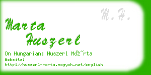 marta huszerl business card